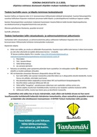 SuoVaRilaiset ja SuoVaRin järjestämissä tilaisuuksissa ja tapahtumissa käyvät, lue huolella oheinen tiedote!